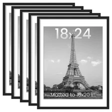 upsimples 18x24 Picture Frame Set of 5, Display Pictures 16x20 with Mat or 1...
