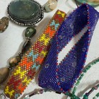 Mixed Lot Costume Jewelry Boho Beaded Necklace Bracelet Earring Bundle stones — photo 5