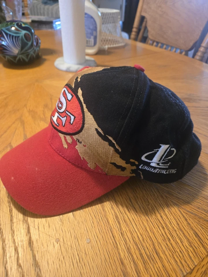 Vintage 90s Logo Athletic San Francisco 49ers Splash Snapback Wool Hat Cap - Image 2 of 4