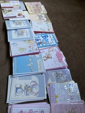 A collection of 48 cards for birthdays and new baby announcements, age milestone