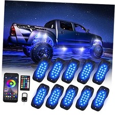 Rock Lights for Trucks RGB LED Rock Lights with Bluetooth APP/Remote 10 Pods