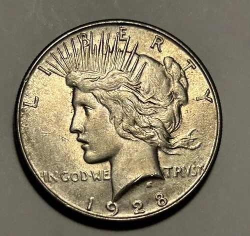 1928 S PEACE DOLLAR AU-BU