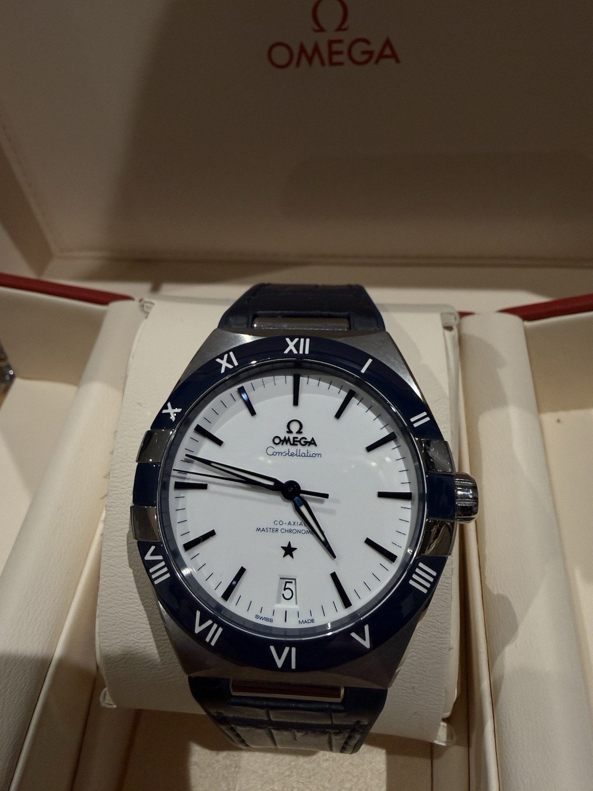 OMEGA Constellation Navy & White  41mm 13133412104001 With Omega Warranty