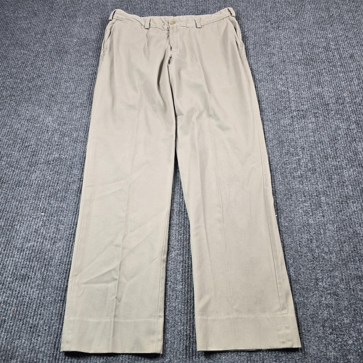 VTG Bills Khakis Pants Mens 36x32 Beige Pleated Khakis Straight