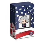 2022 New Zealand Mint Thomas Jefferson Shaped Chibi 1 oz Proof Silver Coin