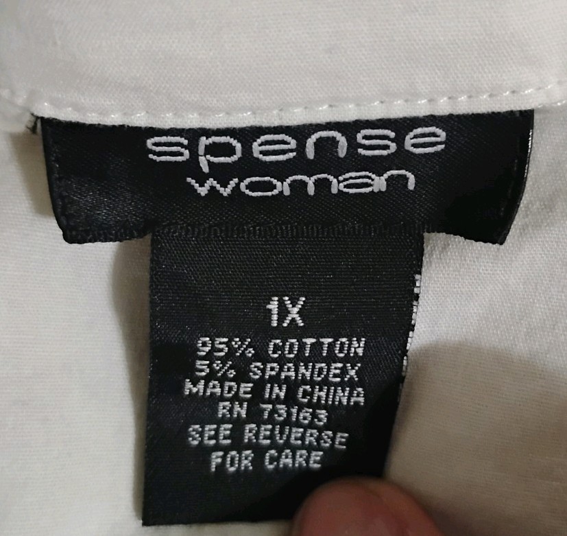 Spense White Collared Button-Up Belted Cotton Spa… - image 2