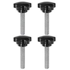 4pcs Star Clamping Knobs M10 x 55mm Metric Thread 39mm 5-Star Head Thumb Screws