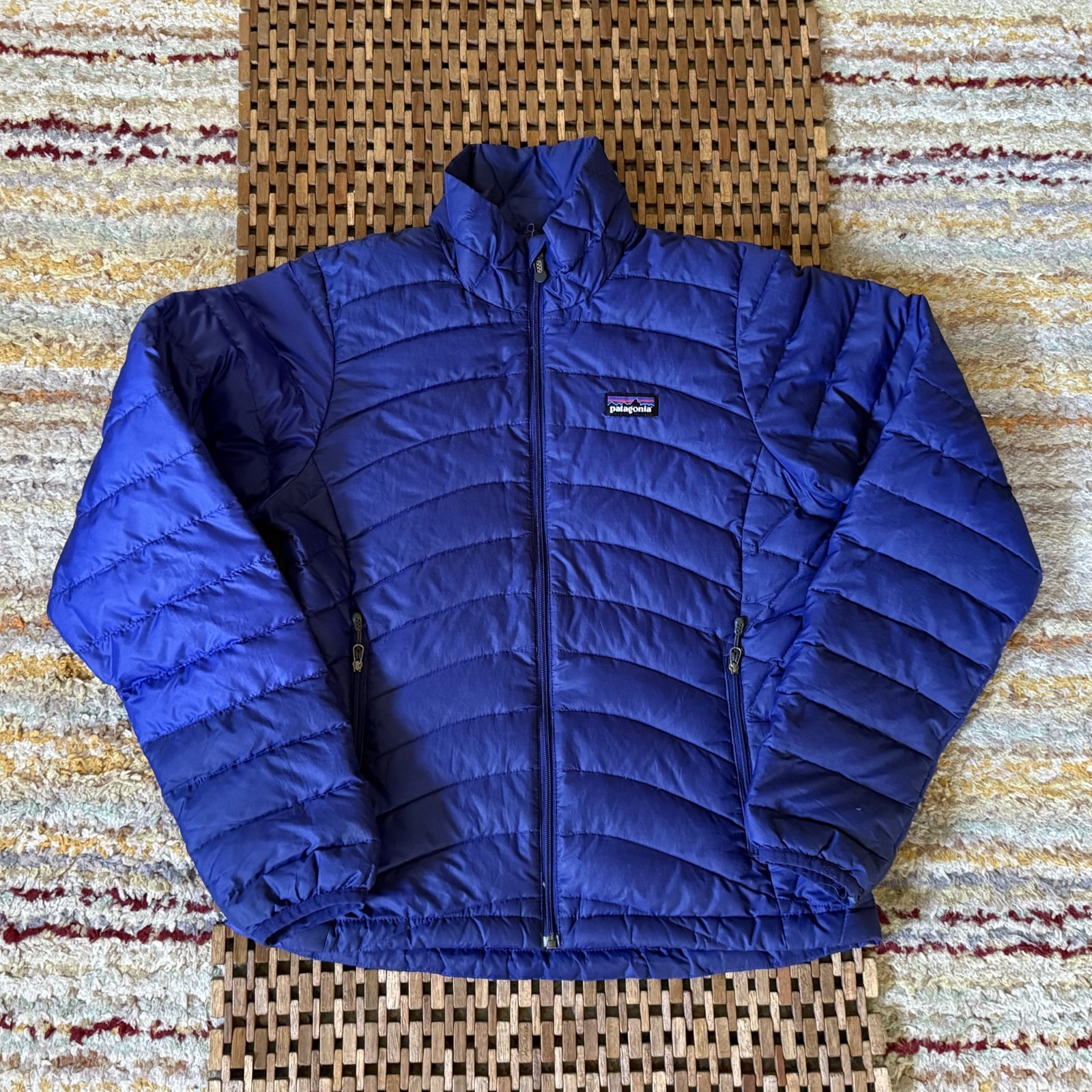 Patagonia Down Sweater Full Zip Royal Blue Women's Size Small S