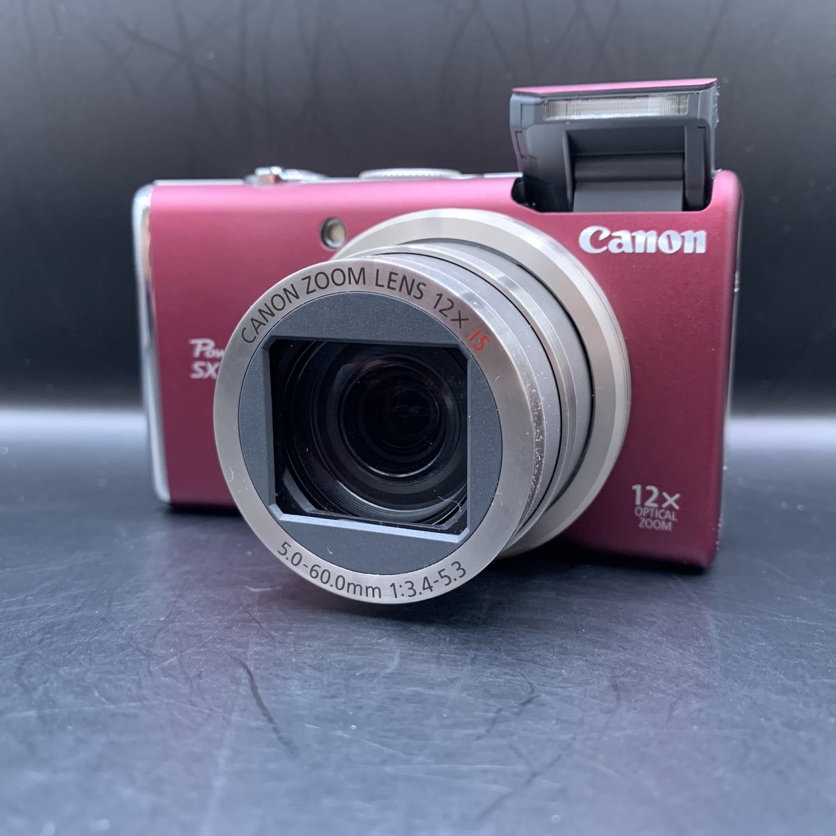 Canon PowerShot SX200 IS Red Digital Camera English OK