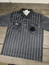 Score American Soccer Referee Short Sleeve Shirt, Adult Medium, Black