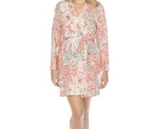 JOHNNY WAS Jonesy Sleep Robe in Feline Blush Pima Cotton Floral Sz XL NWT 170