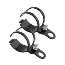 2PCS Motorcycle Fork Indicator Brackets, Metal Front Turn Signal Light Black