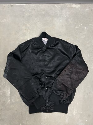 Vintage 1980s MTV Music Video Television Satin Bomber Jacket