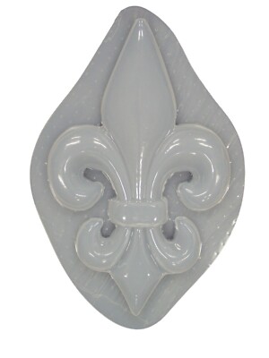 Fleur De Lis Plaque Plaster Cement Concrete Garden Craft Mold 7190