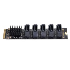 NFHK SATA 3.0 6Gbps 5 Ports to NGFF NVME M-Key PCI Express Adapter PCIE SSD