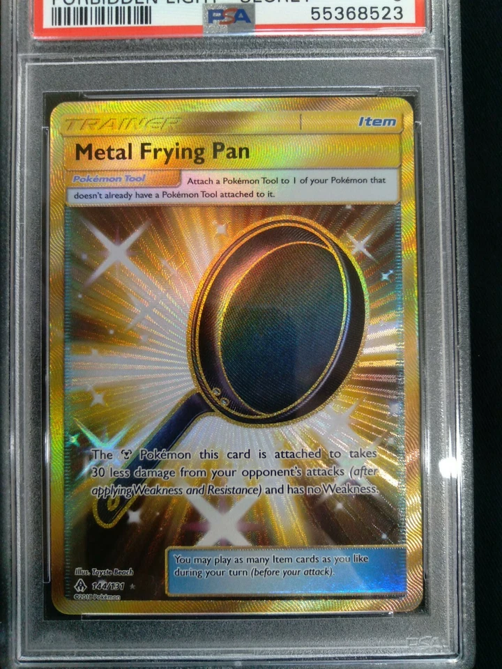 Graded PSA 9 2018 PM Sun & Moon METAL FRYING PAN #144 Forbidden Light MINT - Image 2 of 4