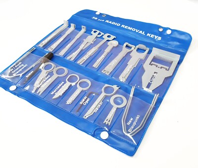 UKOFEW Unlocking Keys, Set of 4 Car Radio Removal Tool, Car Radio