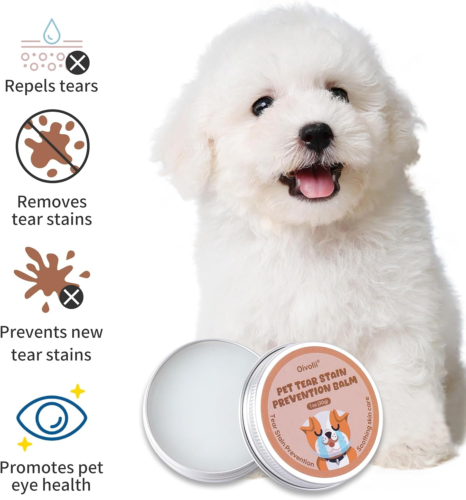 Pet Tear Stain Remover Balm with Pro Powder Brush,Eye Care for Dogs and Cats, Na - Picture 2 of 12