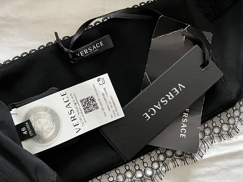 NWT Versace Iconic Barocco Baroque Silk Lace Trim Runway Bustier Top 46 10 $1650 - Picture 22 of 24
