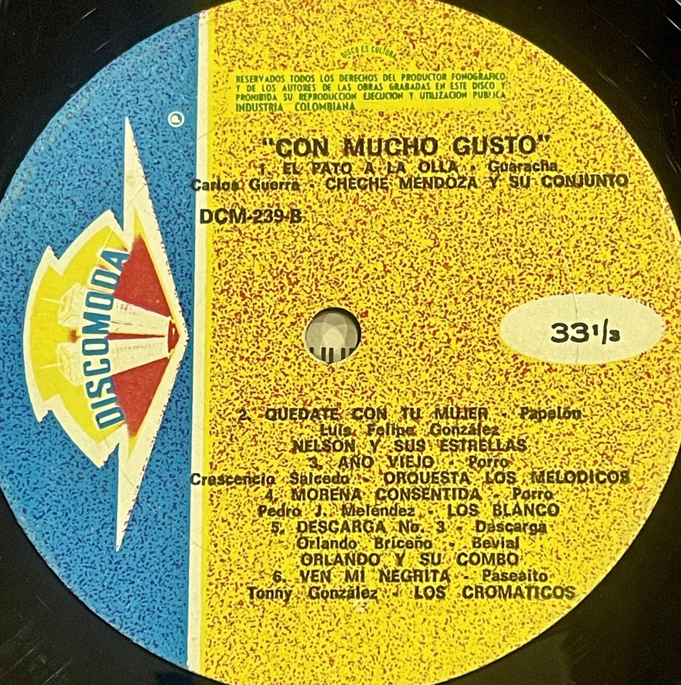 Various ‎– Con Mucho Gusto Vol. 1 - Cheche Mendoza , Lito Barrientos - Image 4 of 4