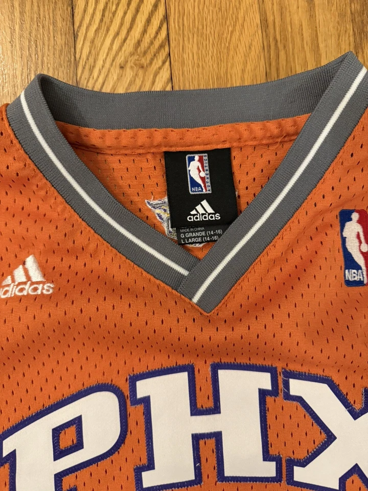 Camiseta deportiva de baloncesto auténtica de la NBA de Steve Nash #13 Phoenix Suns de colección (Youth L) Foto 4 de 4