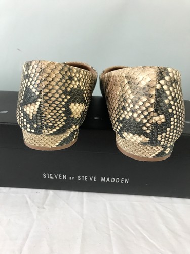 Steven By Steve Madden Bantry Natural Multi Snakeskin Print Flats Size 10 - Picture 5 of 13