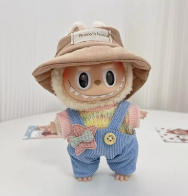 Blue Clothes +Hat For POP MART 17cm LABUBU The Monsters  display picture 3