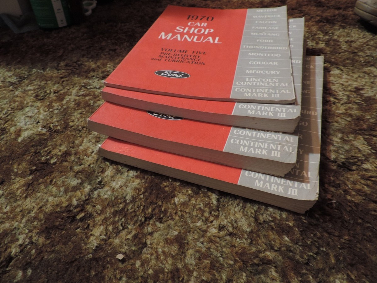 Ford 1970 Vol 1-3 & 5 Ford Car Shop Manuals | eBay