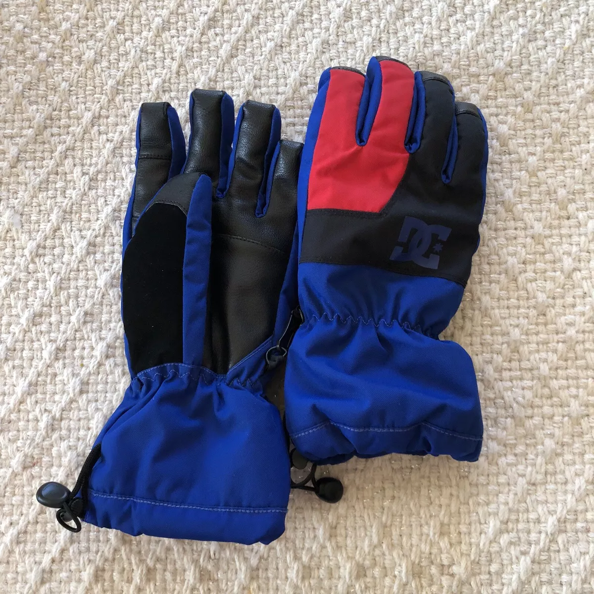 DC Franchise Snowboard Gloves Boy s large thinsulate blue red eBay