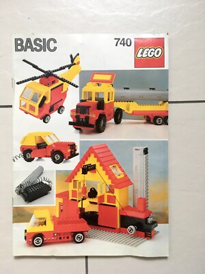 Lego Basic 740 - Universal Bauanleitung - Technik - Hubschrauber - 1985