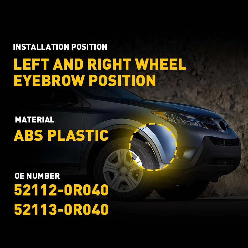 Для 2013-2015 Toyota RAV4 переднее крыло расширитель отделки молдинг слева + справа - Изображение 3 из 4