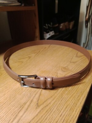 Mio Marino Men's Dress Belt Brown Size 44 Single Prong Buckle Leather | eBay