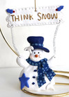 "Think Snow" Snowman Christmas Ornament — photo 3