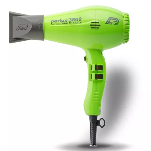 Parlux 3800 Eco Friendly Ionic & Ceramic Professional Hair Dryer, Green