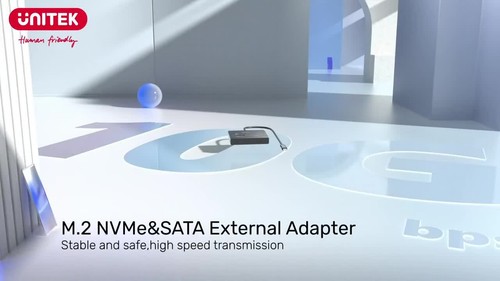 Adapter for 2.5" 3.5" Solid State Drive 10 Gbps External Hard Drive Reader - Video 1 of 1