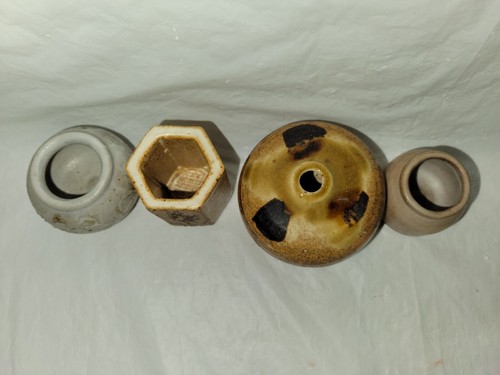 Minature Pottery Vase Lot 4 Peices Signed Various Artists #5365 - Picture 3 of 21