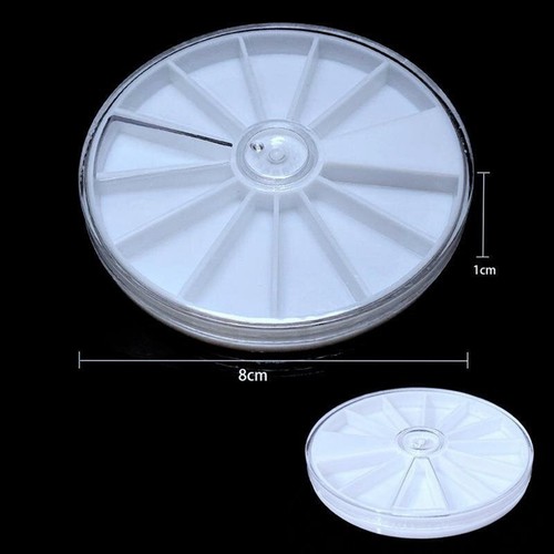 4pcs Round Jewelry Beads Nail ART Display Organizer Bos Case Storage Wheel Tray - Imagen 3 de 20