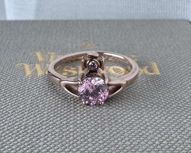 Vivienne Westwood Ring REINA PETITE Orb Gold / Pink L (No.8