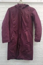 Used Helly Hansen Insulated HELLYTECHO Protection Hooded Coat Burgundy Sz Med