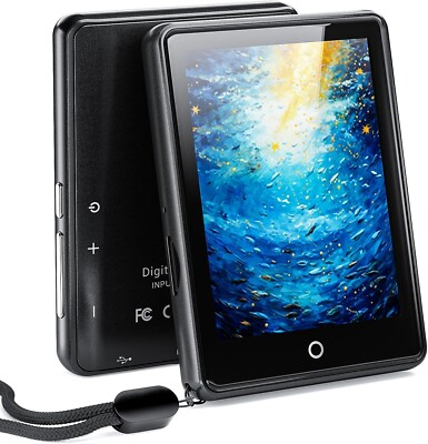 64GB Mp3 Player with Bluetooth 5.3, 2.8'' Full Touch Screen Music Player Black