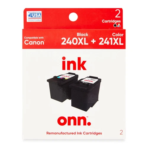 Onn Ink Cartridges for Canon Black 240xl Color 241xl-image