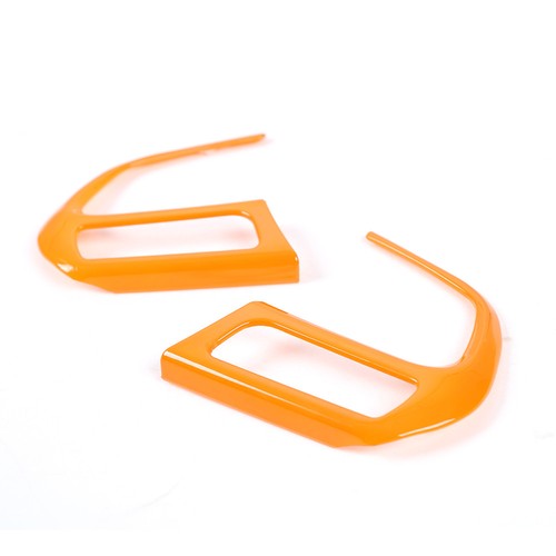 Pair Orange Steering Wheel Decor Cover Trim For Jeep Compass 17+ Renegade 15-23 - Picture 8 of 10