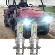 For Kawasaki Mule 600 610 3000 3010 2x H6M 80W 6000k LED Headlight White Bulbs