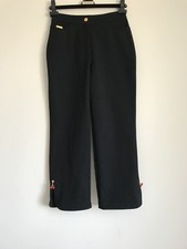 ST. JOHN SPORT BY MARIE GRAY BLACK COTTON SPANDEX POCKETS PANTS SIZE 2