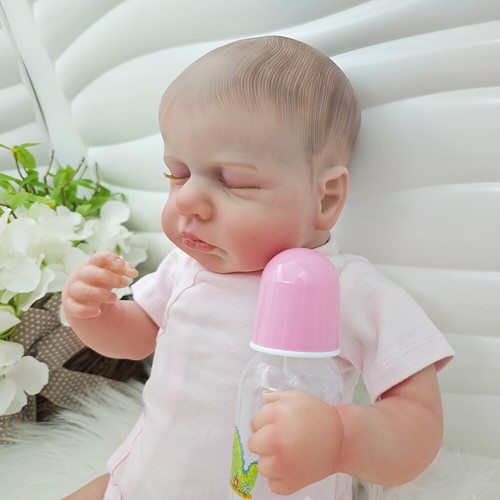 19inch Soft Body Vinyl Reborn Doll Loulou Newborn Baby Size Doll 3D Skin Toys - Picture 6 of 8
