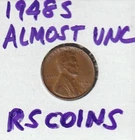 1948S  AU    LINCOLN  CENT  ~ALMOST   UNCIRCULATED ~  RS COINS #51591  FREE SHIP