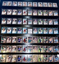 Trading Card Display Case USA 77 Ungraded Sport Top Loader Wood Baseball Cabinet