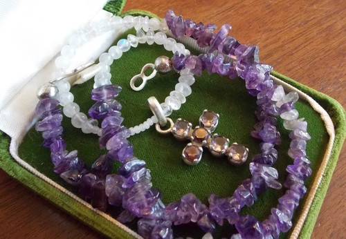 Collana Lunga Gotica In Argento Placcato Con Croce &ndash; 36 Pollici, Catena A Cavo, Fatta A Mano UK