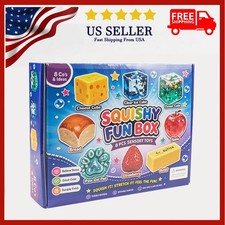 8 Pcs Mystery Sensory Squishy Box , Random Cute Slow Rising Fidget Toys Set