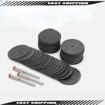 50x Fiberglass Reinforced Dremel Cut Off 1/8'' Wheel Rotary Discs +3pc Mandrel
